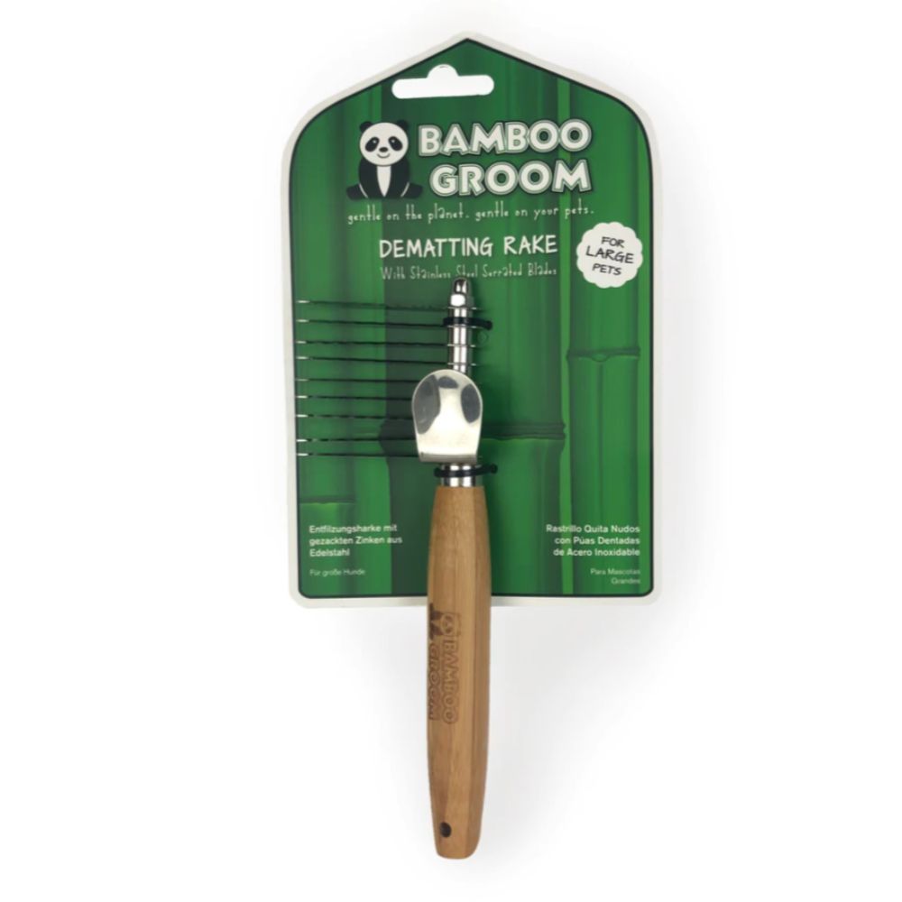 Bamboo Groom Dematting Rake Large bambusowy filcak dla dużego psa