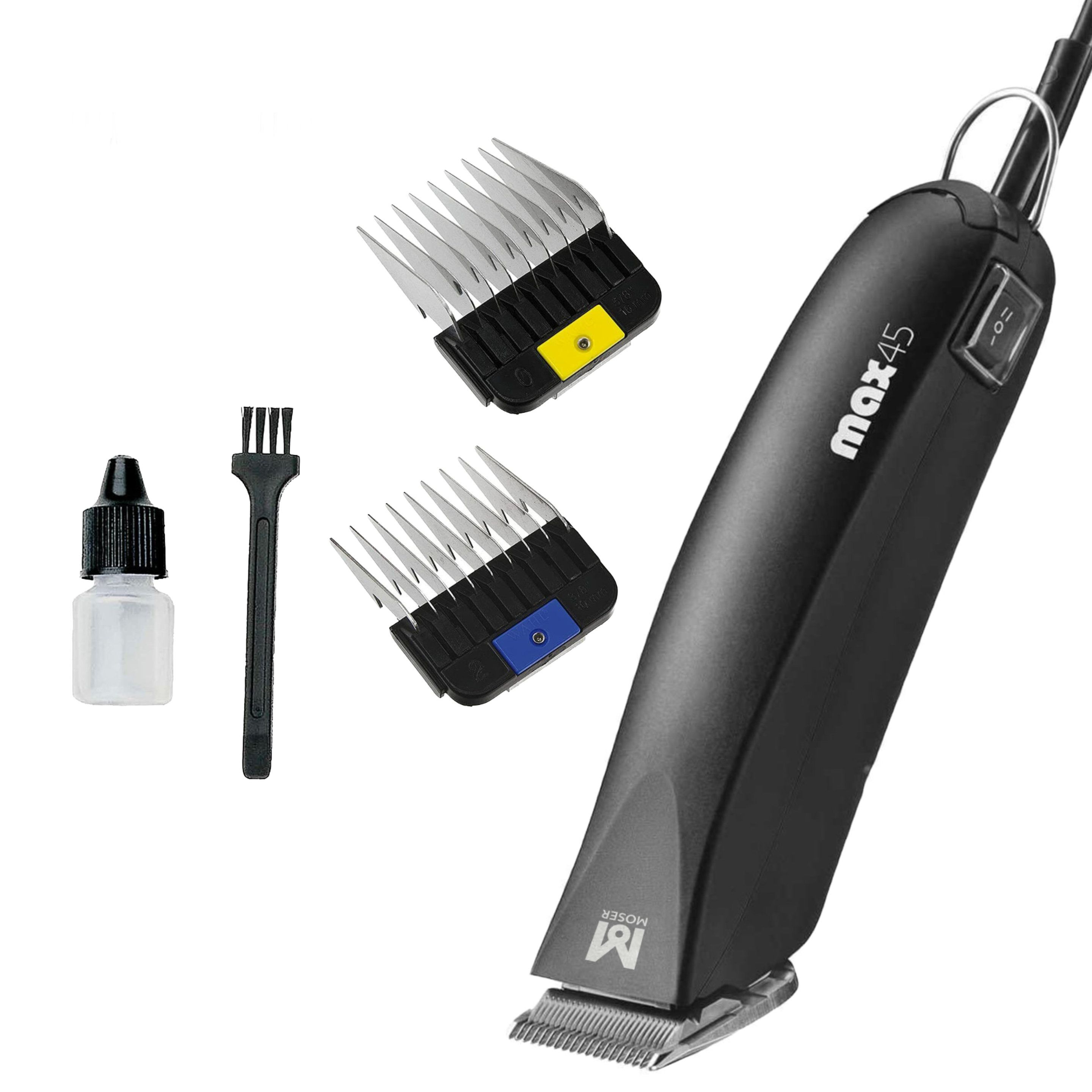 Moser MAX (1245) Professional Strong Animal clipper with 2 Attachment Combs