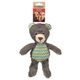 Flamingo Drala Bear Grey 29cm - pluszowy miś dla psa, z piszczałką, szary