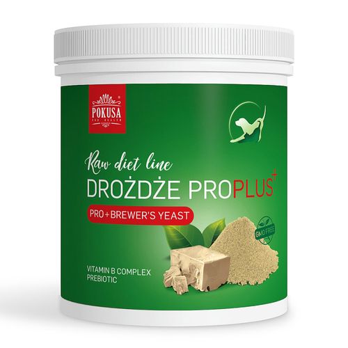 Pokusa Raw Diet Brewer's Yeast Pro Plus - browarnicze drożdże dla psa i kota wzbogacone prebiotykami, wzmacniają odporność, układ trawienny