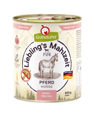 GranataPet Horse Pur - monoproteinowa bezzbożowa mokra karma dla psa, konina