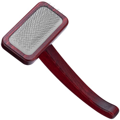 Maxi-Pin Slicker Brush Medium - średnia, solidna szczotka pudlówka z wygodną rękojeścią, wykonana z drewna bukowego