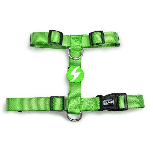 Dashi Solid Back Harness Green - regulowane szelki guard dla psa, zielone