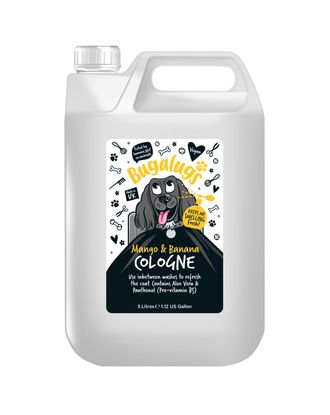 Bugalugs Mango & Banana Cologne - perfumowany spray odświeżający dla psa, o owocowym zapachu - 5L