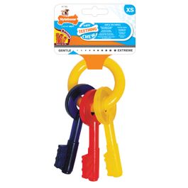 Nylabone Puppy Chew Keys - Bacon-Scented Key-Shaped Chew Toy for Puppies
