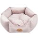 Blovi Bed Velur Love Pink L - Elegant Velour Dog & Cat Bed, Hexagon, Misty Rose