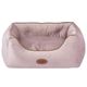 Biglo Velur Love Lux Pink - Velour Bed For Dogs & Cats, With Decorative Trim, Misty Rose