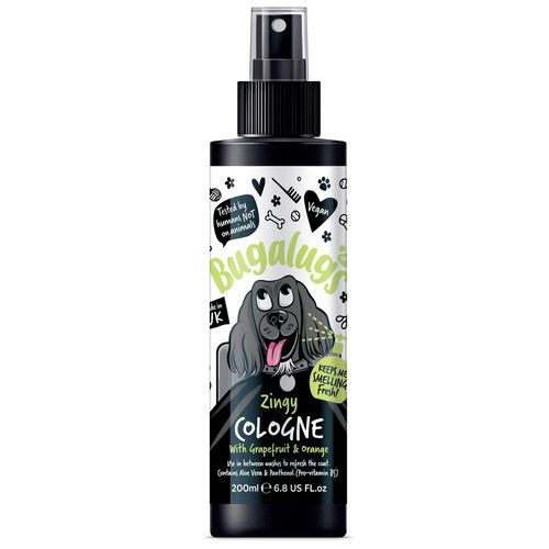 Bugalugs Zingy Cologne 200ml - perfumowany spray odświeżający dla psa, pikantno-cytrusowy zapach grejpfruta i pomarańczy