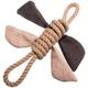 Flamingo Rope Buterrfly - sznurkowy szarpak dla psów, z piszczałkami