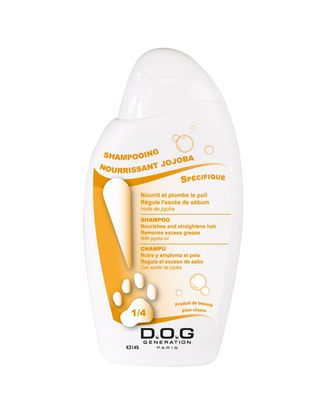 Dog Generation Jojoba Shampoo - odżywczy szampon dla psów długowłosych, z olejkiem jojoba, koncentrat 1:4 - 250ml