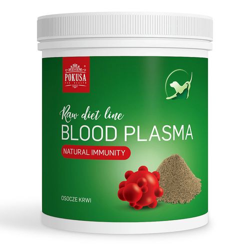 Pokusa Raw Diet Blood Plasma 150g - mączka z wieprzowej plazmy krwi, wzmacnia naturalną odporność psów i kotów