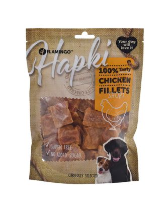 Flamingo Hapki Chicken Short Fillets  400g - przysmaki dla psa, małe filety z kurczaka