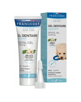 Francodex Soothing Dental Gel 50g - kojący żel na ząbkowanie dla szczeniąt