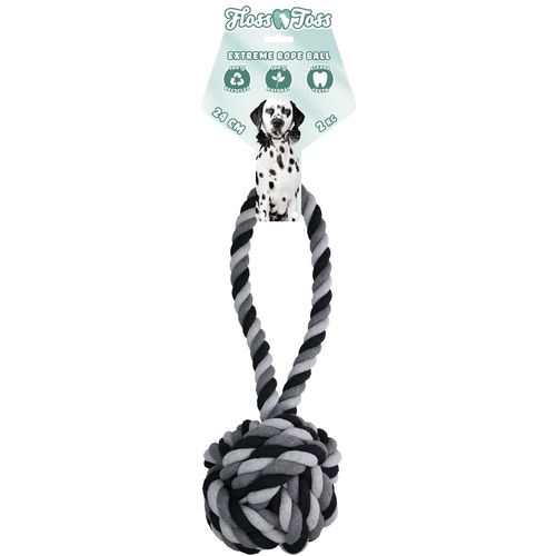Holland Dental Floss Toss Extreme Rope Sling 70cm - masywna piłka na sznurku dla dużego psa, ze sznura dentystycznego