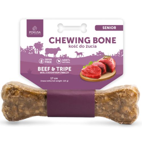 Pokusa Senior Chewing Bone - kość wołowa dla psa seniora, żwacze i penisy wołowe