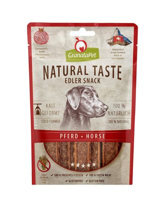 GranataPet Natural Taste Edler Snack Horse 90g - naturalne mięsne przekąski dla psa, konina