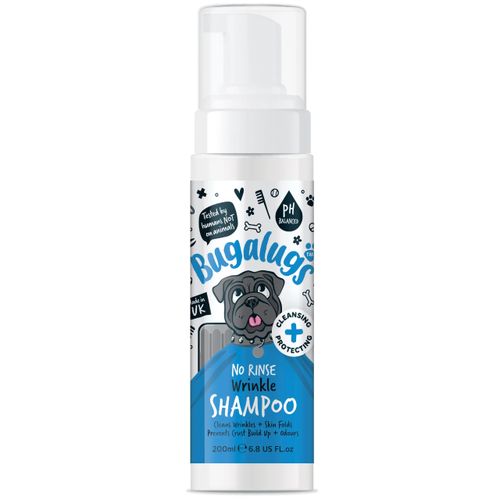 Bugaugs Wrinkle No Rinse Shampoo 200ml - szampon z chlorcheksydyną do fałdów skórnych psa i kota  psa i kota