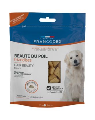 Francodex Hair Beauty Treats 75g - przysmaki dla psa i szczeniaka, z łososiem, na piękną sierść
