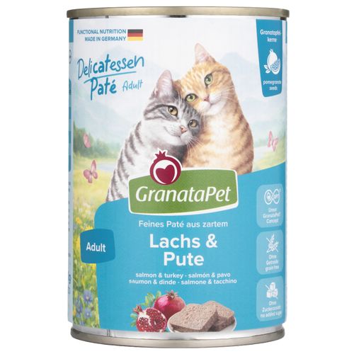 GranataPet DeliCatessen Salmon & Turkey - bezzbożowa mokra karma dla kota, łosoś i indyk