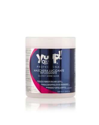 Yuup! Professional Glossy Shine Mask - profesjonalna maseczka nawilżająca i nabłyszczająca sierść psa i kota - 1L