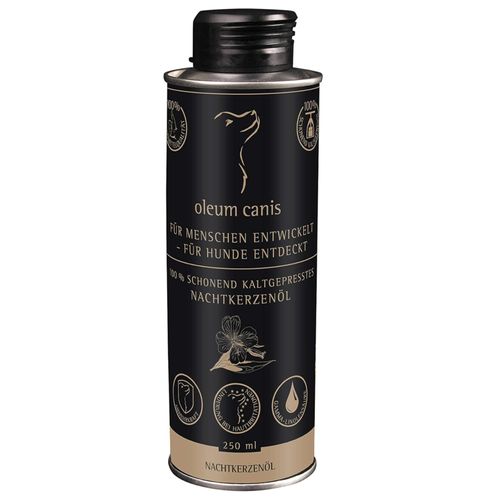 GranataPet Evening Primrose Oil 250ml - olej z wiesiołka dla psa, roślinny olej bogaty w zdrowe kwasy tłuszczowe