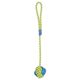 Flamingo Knotted Rope Ball 50cm - piłka ze sznurem dla psa, niebiesko-żółta
