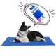 Blovi Pet Cooling Mat Size L 90x50cm - Cooling Mat for Small and Medium Pets, Dark Blue