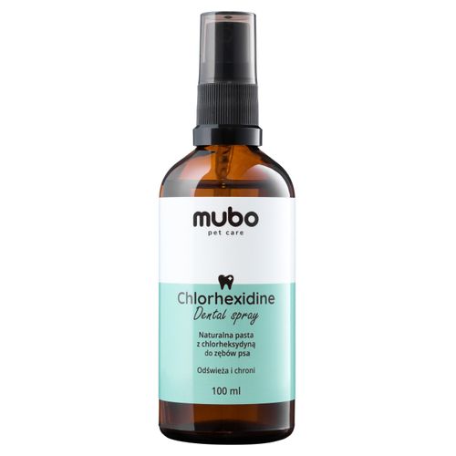 Mubo Chlorhexidine Dental Spray 100ml - naturalna pasta z chlorheksydyną dla psa, bez szczotkowania