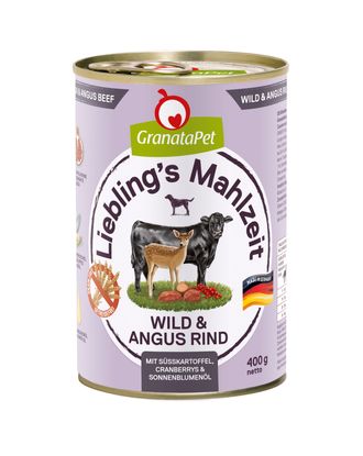 GranataPet Venison & Angus Beef - bezzbożowa mokra karma dla psa, dziczyzna i wołowina