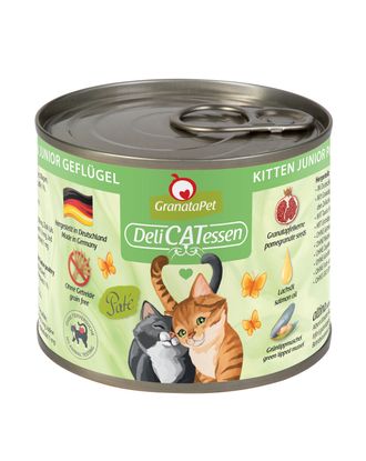 GranataPet DeliCatessen Kitten/Junior Poultry - bezzbożowa mokra karma dla kociąt, z drobiem - 200g