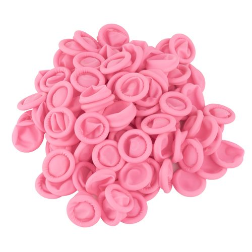 Blovi Trim Finger Condoms Pink 100 szt. - paluszki lateksowe do trymowania, różowe