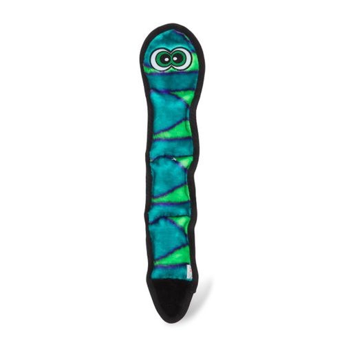 Outward Hound Durablez Snake L Blue - piszcząca zabawka dla psa, bez wypełnienia, niebieski wąż