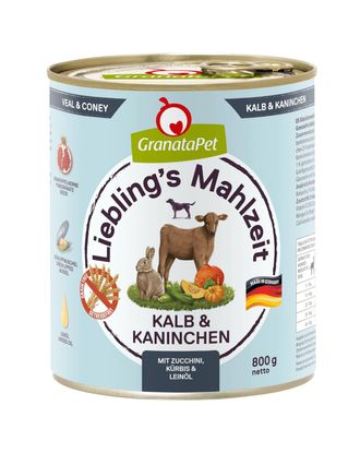 GranataPet Veal & Coney - bezzbożowa mokra karma dla psa, cielęcina i królik