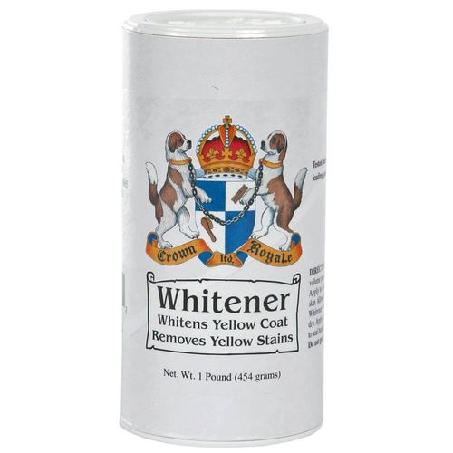 Crown Royale Whitener - puder wybielający żółte palmy i przebarwienia na sierści, dla psa, kota i konia