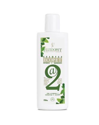 FluidoPet EcoPet @2 Nourishing & Regenerating Shampoo - odżywczy i regeneracyjny szampon dla psa, z biotyną, keratyną i pantenolem, koncentrat 1:20 - 250ml