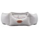 Biglo Velur Love Light Grey - Elegant Velour Dog & Cat Bed, Hexagon