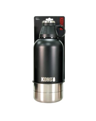 KONG Duo Day Trek - 4-in-1 water bottle for you and your dog, with a cup and 2 bowls - 1820ml
