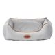 Blovi Bed Velur Love Light Grey - Elegant Velour Bed for Dogs and Cats, Rectangular