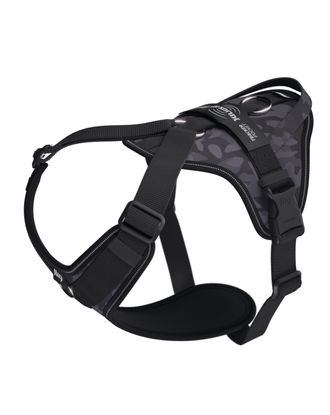 Julius-K9 IDC Longwalk Light Harness Night Camo - lekkie szelki trekkingowe dla psa, z kieszonką na lokalizator GPS