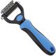 Biglo Small Undercoat Rake Blue - Double-Sided Hook Trimmer for Dogs & Cats, Blue, Small
