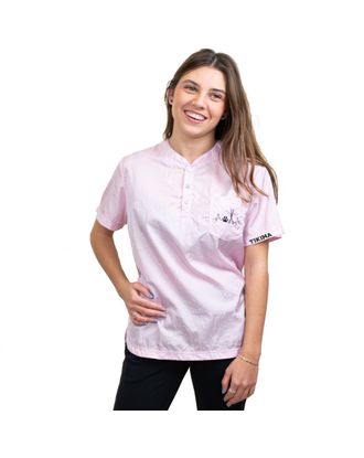 Tikima Figari Shirt Pink - bluza groomerska z haftem, różowa