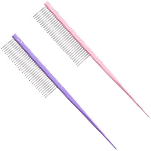 Blovi Rat Tail Comb Medium 18 cm - metalowy grzebień ze szpikulcem, ze średnim rozstawem pinów