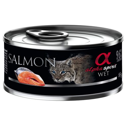 Alpha Spirit Cat Salmon 85g - mokra karma monobiałkowa dla kota, bezzbożowa i bezglutenowa, z łososiem
