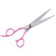 Jargem Pink Lefty Scissors 7" - Ergonomic Handle Grooming Shears