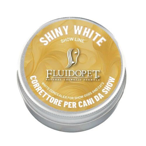FluidoPet Shiny White Concealer 50ml - biały korektor w kremie do maskowania przebarwień na pyszczku, dla psów i kotów wystawowych