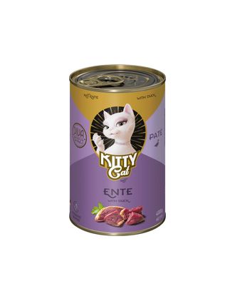 Kitty Cat Duck Pate - bezzbożowa mokra karma, pasztet dla kota, z kaczką - 400g