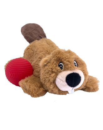 KONG Cozie Pocketz Beaver - pluszak dla psa, bóbr z piłeczkami
