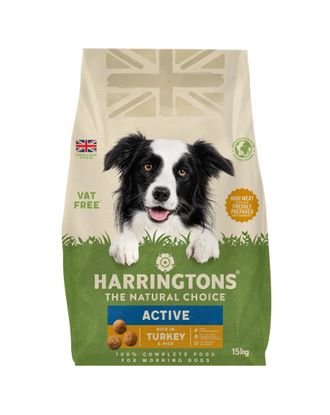 Harringtons Active Turkey & Rice 15kg - sucha karma dla aktywnego psa, z indykiem i ryżem