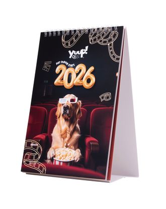 Yuup! Kalendarz 2026 - biurkowy, piramidka, 15x21cm