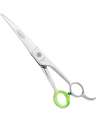 Geib Crocodile Curved Scissors - profesjonalne nożyczki groomerskie gięte z cienkimi ostrzami i mikroszlifem, stal japońska